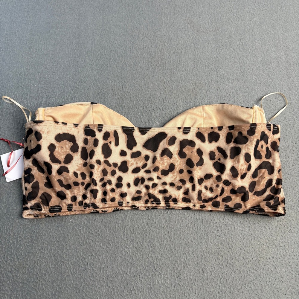 Rosevelvet Leopard Print Underwire Bandeau Tube Top RVT1187-P-SIX Brown 3X